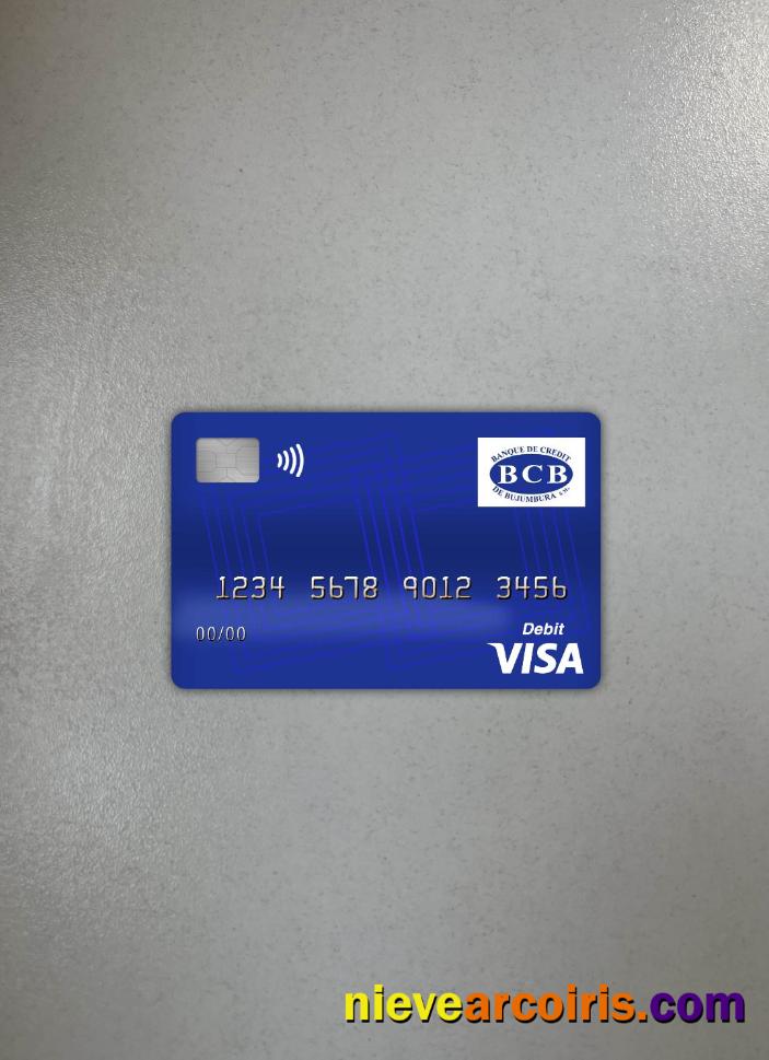 Burundi Credit bank of Bujumbura visa debit card photolook